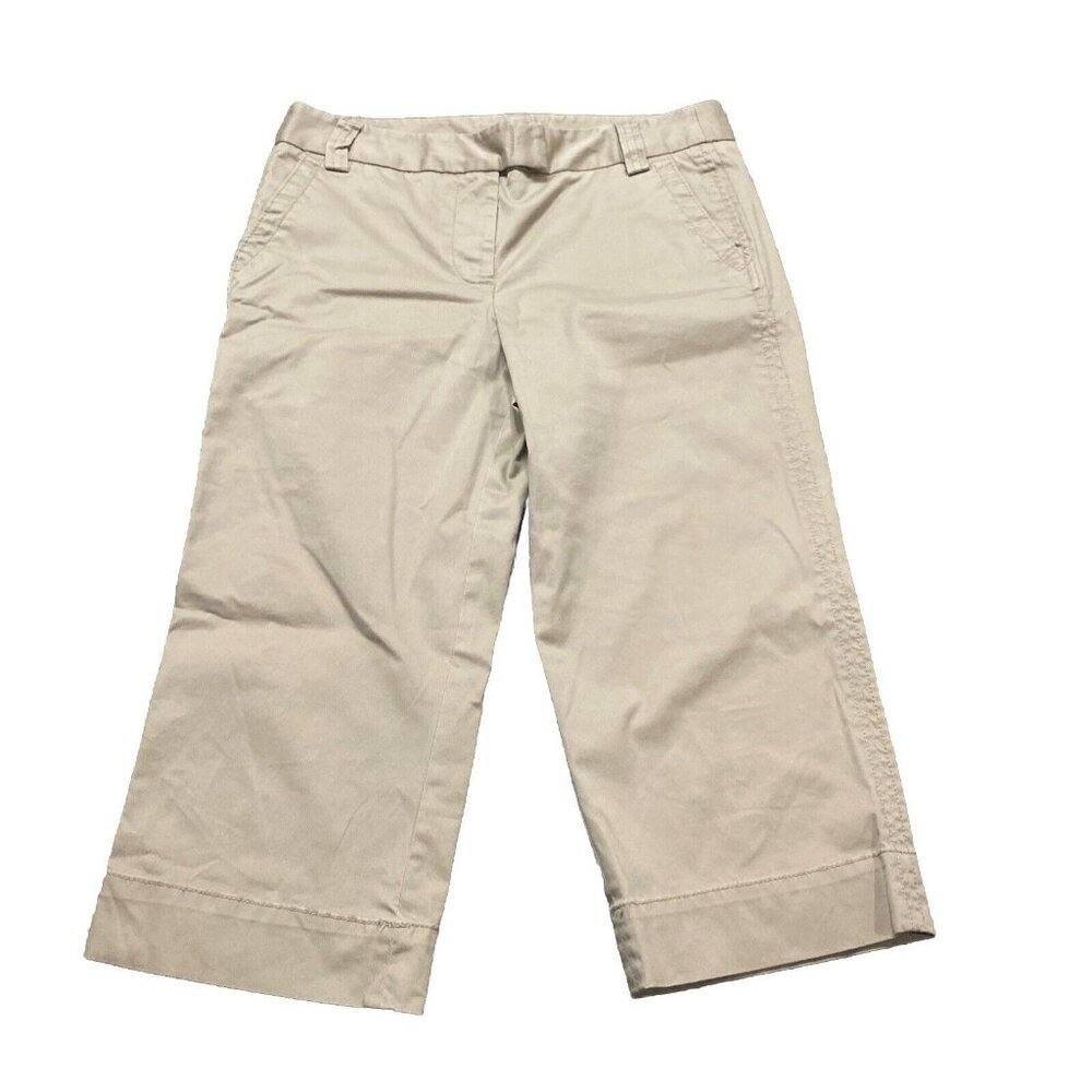 J.Crew Stretch Favorite Fit Beige Capri Chino’s Size 6 2239